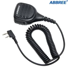 Abbree AR-760 2 Pin PTT дистанционный непромокаемые Динамик микрофон для радио Kenwood TYT Baofeng иди и болтай Walkie Talkie “иди и UV-5R 888S UV-82 uv-s9 радио