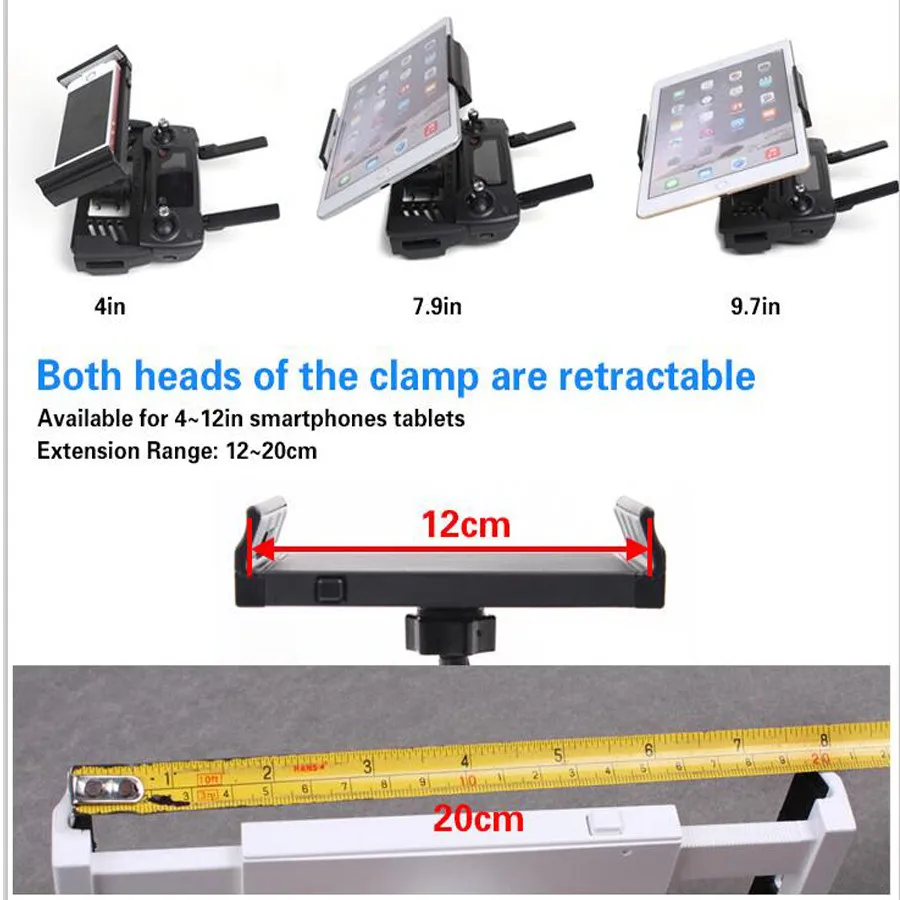 Кронштейн для крепления пульта дистанционного управления 4-9,7 дюйма 7,9 дюйма держатель для мобильного телефона для DJI Mavic Pro air spark Drone