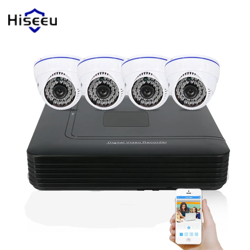 

CCTV Camera Set 4CH DVR System AHD 720P Kit Camaras De Seguridad Optional 4 Channel CCTV NVR Video Recorder Infrared Dome 42