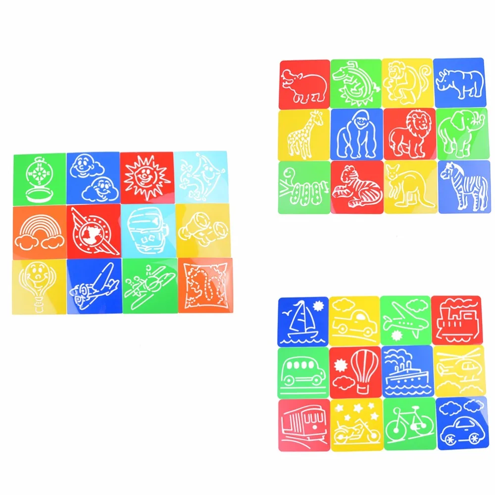 

Painting Transportation Stencils for Kids Child Drawing Toys Children Cartoon Drawing Tools for Learning