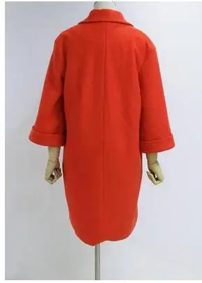 Nouveau Automne Lining Mujer Abrigos Polyester Orange Femme Femmes Manches Laine Belle Style Pardessus Lining De Warm quilted Manteau Flare Pop hiver YEYgTnA