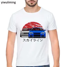 Дизайнерская футболка Funky Nissan Skyline Drift King R34 Hakosuka, мужские футболки с круглым воротником и коротким рукавом, новинка