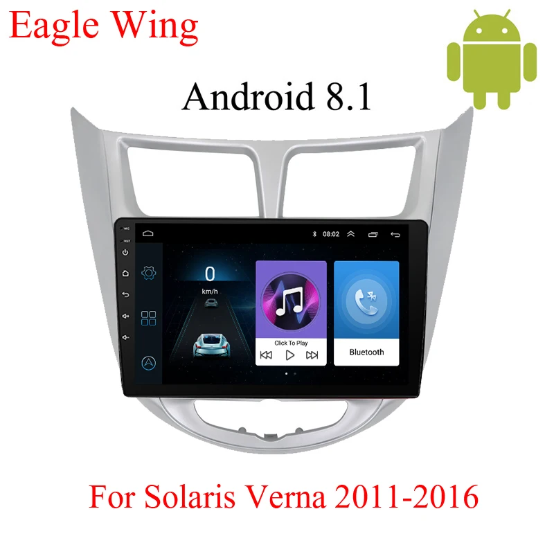 Android 8 1 автомобильный dvd мультимедийный плеер для Solaris и Verna с автомобильным радио