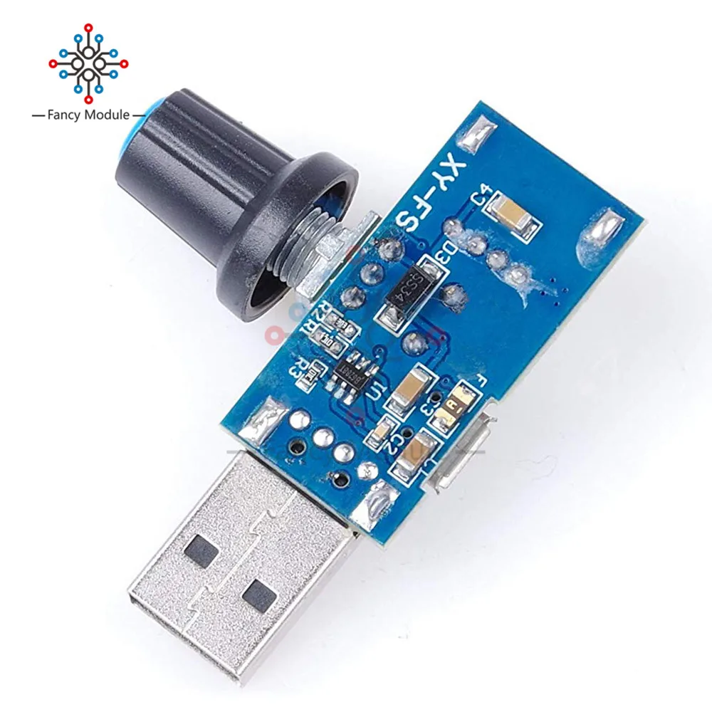 DC 5 в Micro USB вентилятор регулятор скорости ветра регулятор громкости воздуха Охлаждающий бесшумный Многофункциональный модуль переключения шума