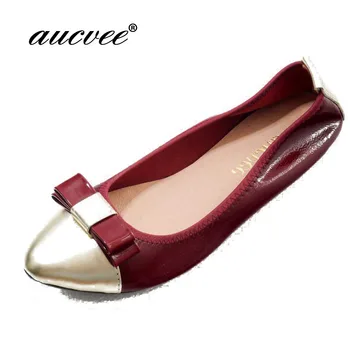

Genuine Leather Soft Bottom pointed Toe Egg Roll Shoes Women Spring & Autumn Single Shoes Casual Bowknot Wild Women Flats