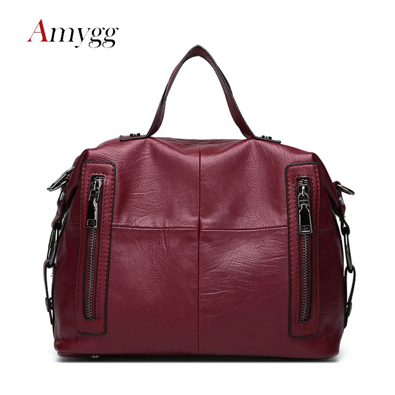 

Double Zipper Pocket Bag Luxury Handbags Women Bags Designer High Quality Pu Leather Shoulder Tote Bags For Women Bolsa Feminina
