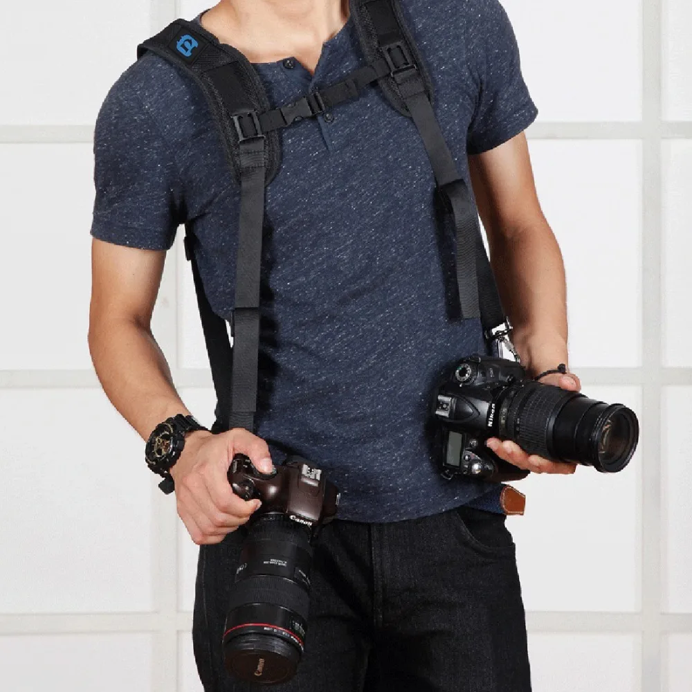 PULUZ Quick Rapid Double Shoulder Harness Soft Pad Decompression Foam Strap Neck Belt for Canon Sony DSLR DigitalCamera | Электроника