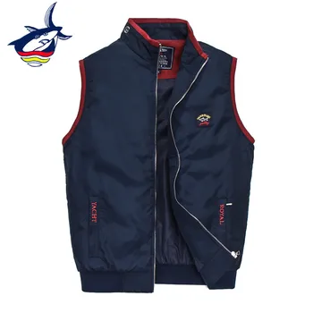 

Men Clothes 2018 Spring Vest Men Brand Tace Shark Vest High Quality Embroidery Casual Sleeveless Jacket For Autumn