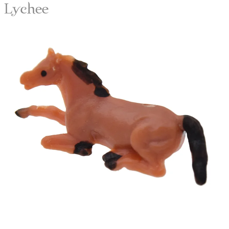 Lychee 10 шт. мини пластиковая модель лошадка пейзаж Zen садовый декор фигурки