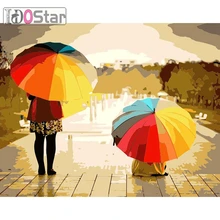 Рамка «сделай сам» краски ing по номерам масла стены книги по искусству Фотографии Декор для украшения дома