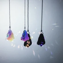 H& D кристалл 50 мм Цвет Кристалл Призма кленовый лист 2 шт. Кристалл Потолочный вентилятор вытяжной цепи