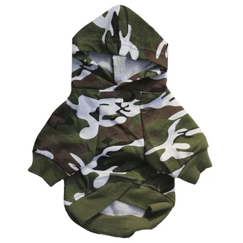 

Green Camo Dog Hoodie Small Dog Coat Jacket Spring Autumn Pet Puppy Clothes For Puppy Dogs