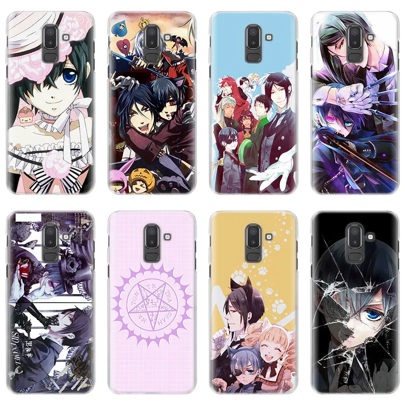 

anime black butler Phone Cases for Samsung Galaxy J6 J6 Plus J4 J4 Plus J2 J3 J4 J5 J7 J8 2018 hard PC Phone Cases Coque