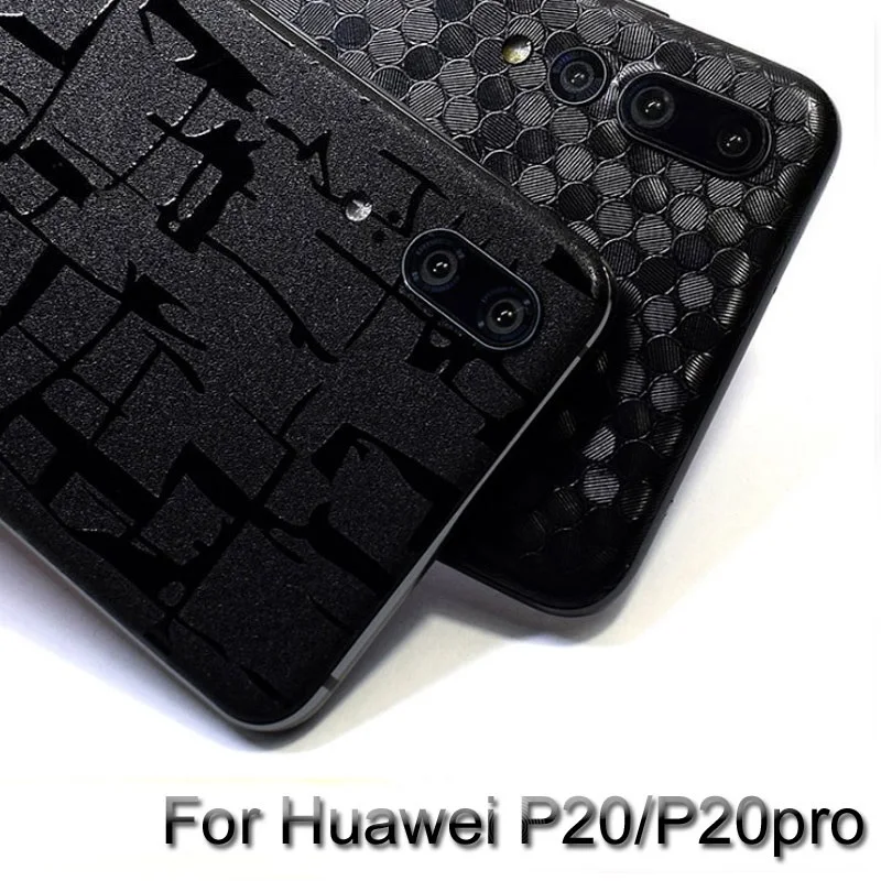 

3D Matte Protective Phone Sticker Honeycomb Grain Wrap SkinsBack Membrane Paste Film for Huawei P20/P20pro Stone Grain optional