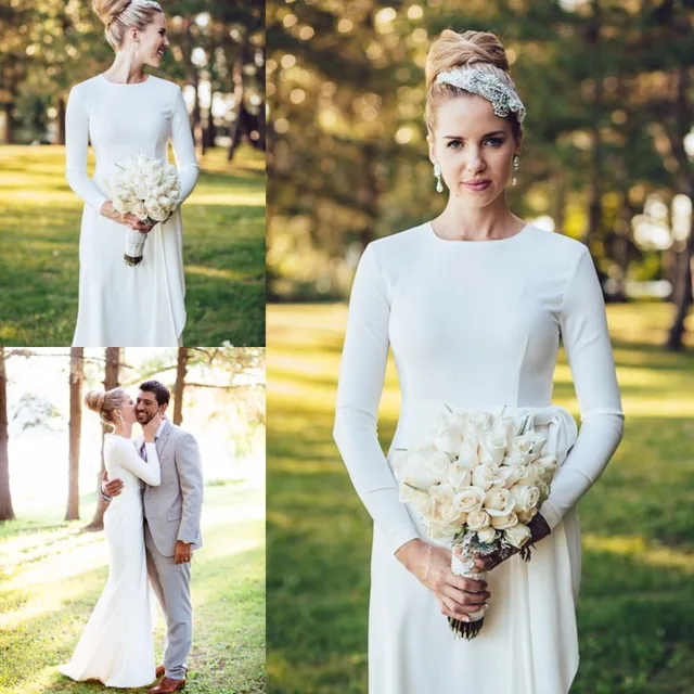 [تصویر:  Elegant-Simple-Wedding-Dress-High-Neck-L...40x640.jpg]