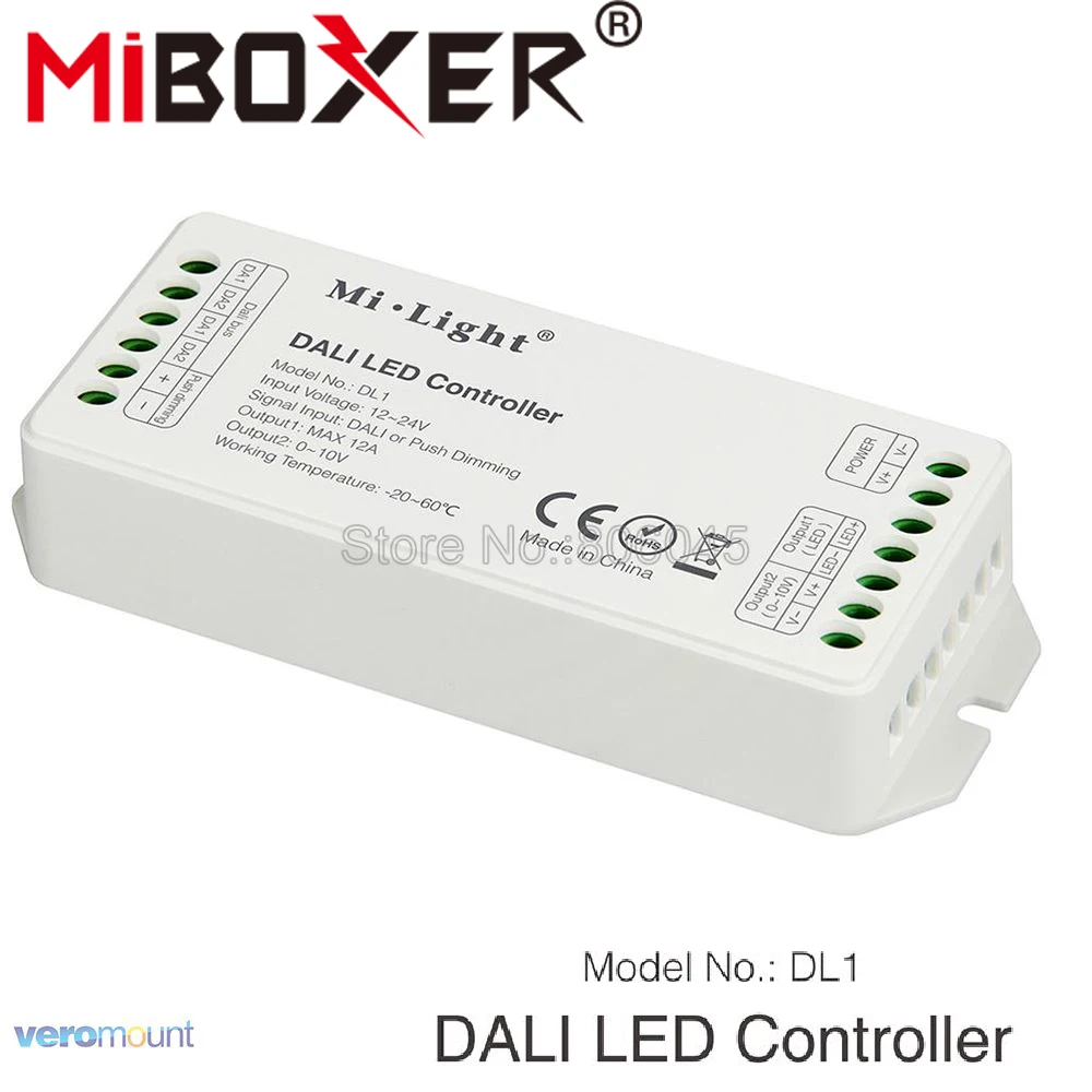 

Milight DL1 DALI LED Strip Controller Max DC12V-24V 12A DALI Dimming Controller Compatible with 0-10V Signal Output