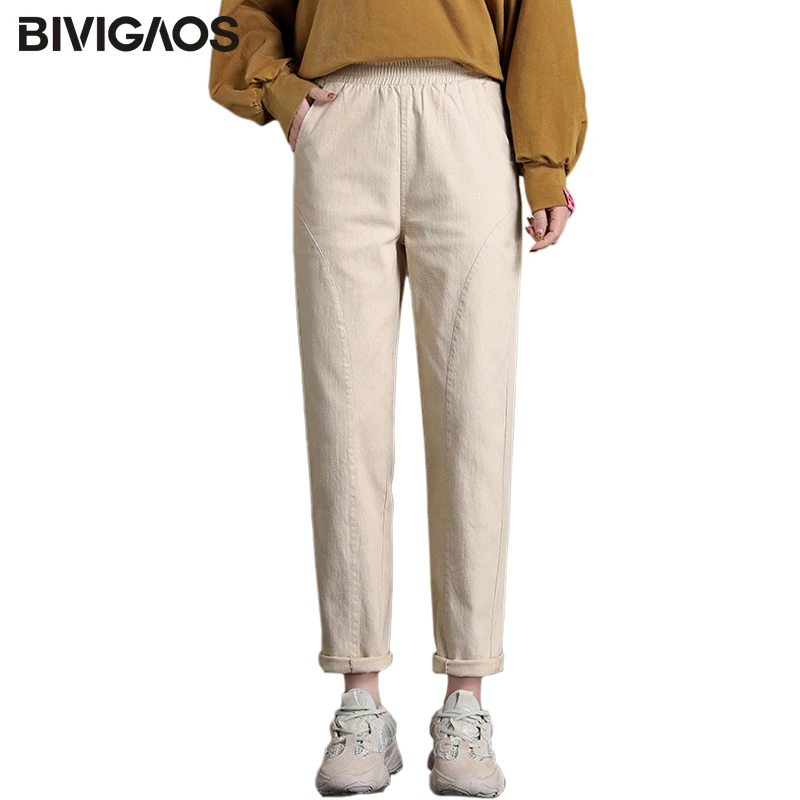 BIVIGAOS 2019 Весенние Новые Стиль досуга повседневные брюки карго корейские женские