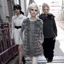 Натуральный Лисий мех жилет Женский Длинный голубой лисий мех пальто с кашемировой шерстью зимняя лисий мех куртка DHL EMS F225