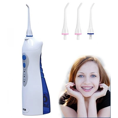 

USB Rechargeable Water Flosser Cordless Oral Irrigator With 3 Cleaning Modes, 2 Interchangeable 360-Degree Rotating Water Nozzle