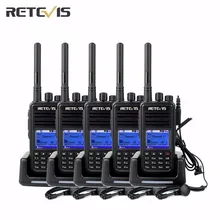 5 pcs DMR Digital (GPS) Professional Retevis RT3 Walkie Talkie 1000CH VHF/UHF CTCSS/DCS DTMF Portable Two Way Radio Set A9110