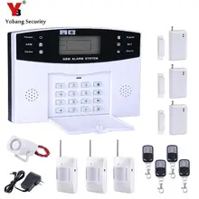 Yobangбезопасности дистанционное управление голосовые подсказки домашней безопасности Беспроводная GSM сигнализация 433 МГц окна датчики безопасности PIR детектор