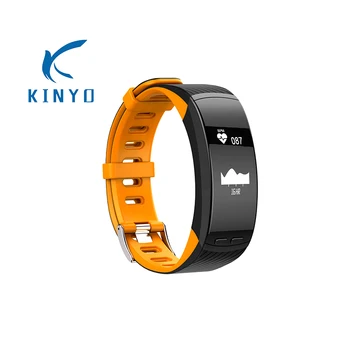 

Hot selling male Sports Wristband Heart Rate monitor health tracker smart bracelet outdoor cycling with GPS Smart Band KYP-017
