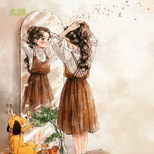 Chainho, серия для девочек, окрашенная вручную хлопковая льняная ткань для шитья, Лоскутная Ткань для подстилок/кошельков/сумок/подушек, HD050