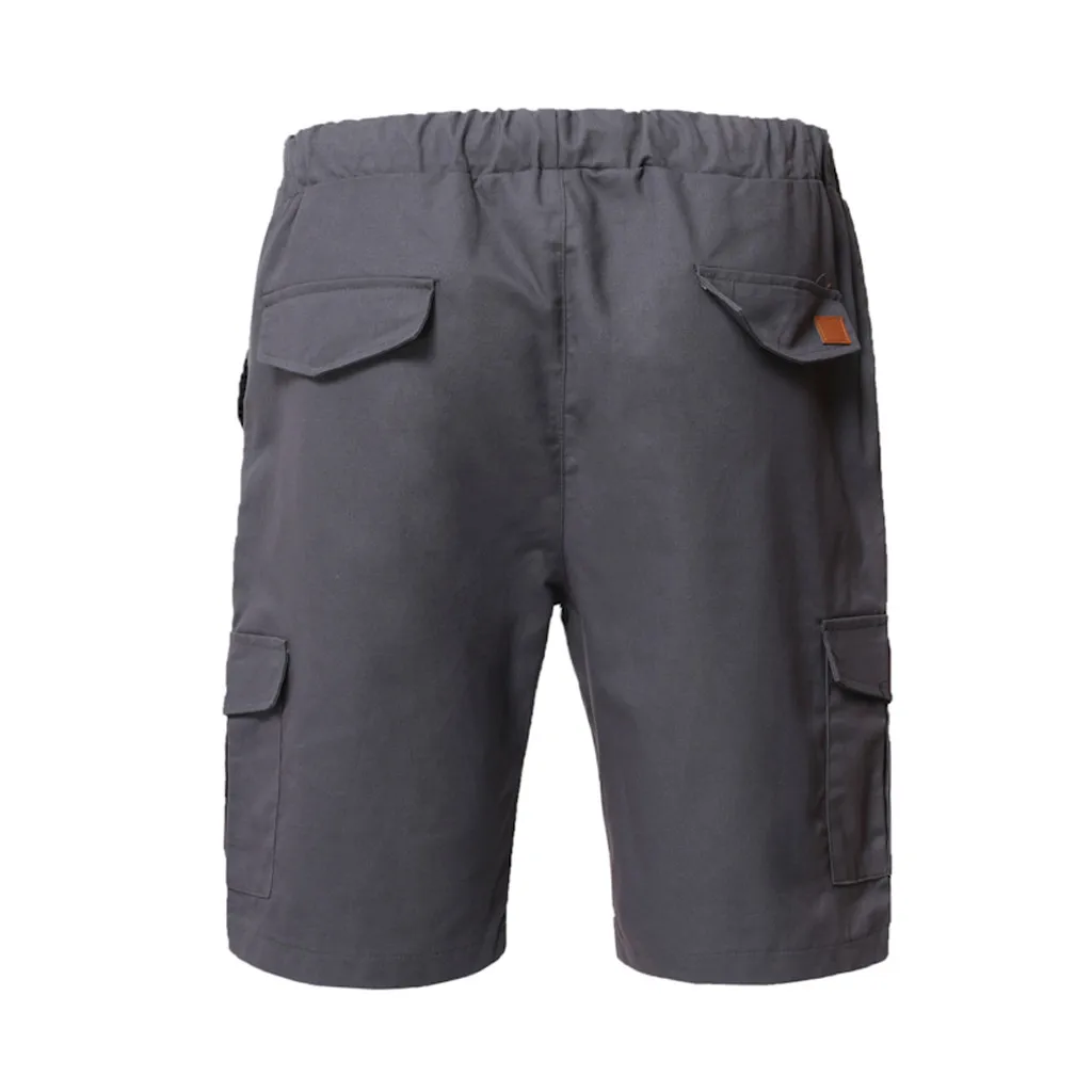 Для мужчин s х/Б мужские шорты Свободные работы Повседневное Короткие штаны плюс Размеры Для мужчин Повседневное эластичные Твердые Карманы Брюки#503