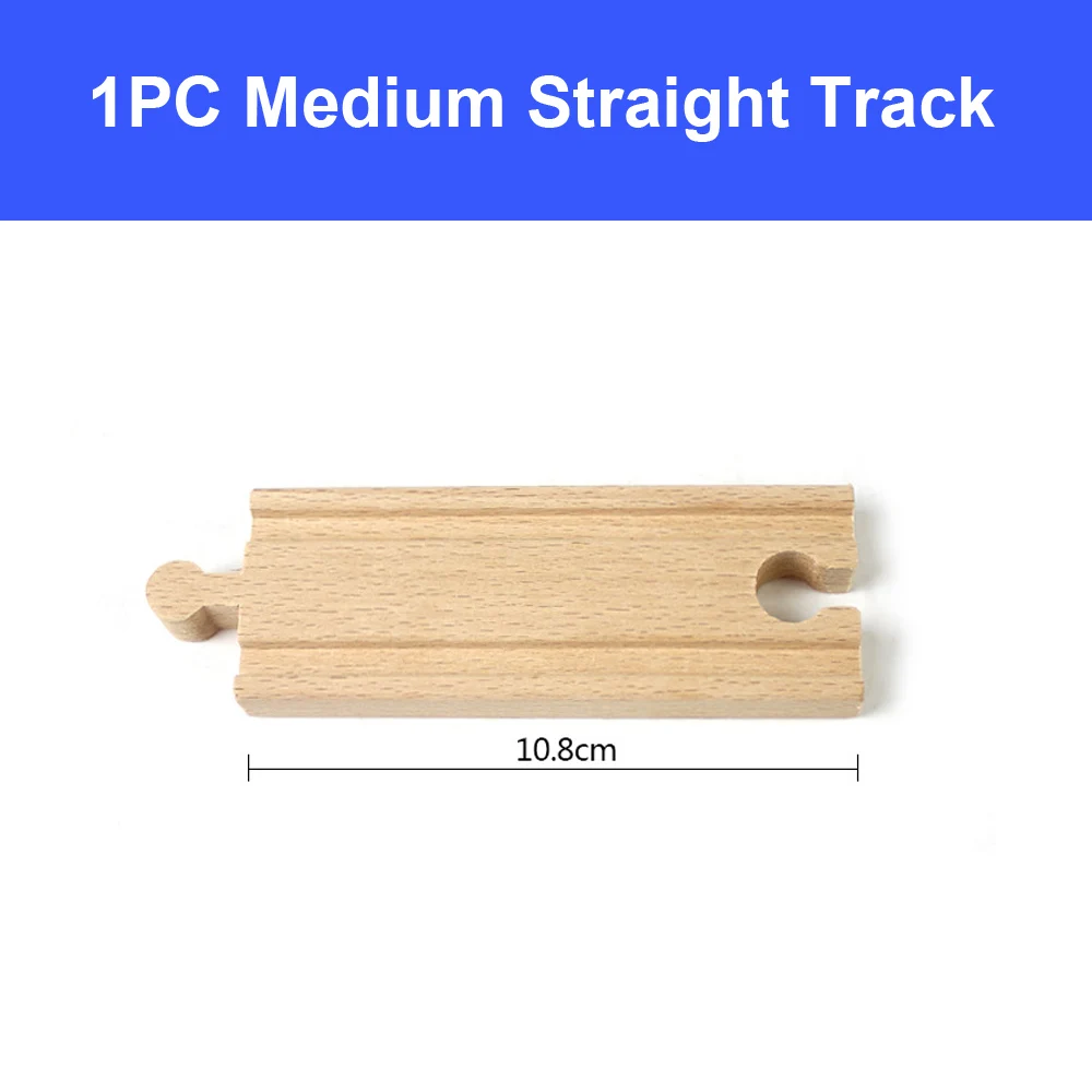 1pc mudiem track Деревянная железная дорога, игрушка, универсальные аксессуары, конкурентоспособная для Томаса, все бренды, обучающая железная дорога, поезд, автомобиль, игрушки для детей - Цвет: 1pc mudiem track