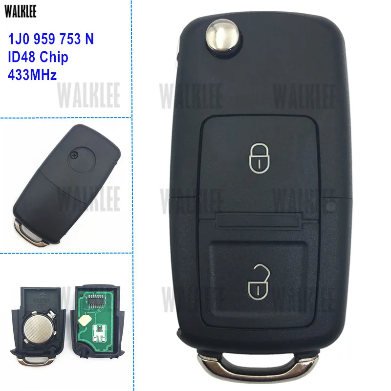 WALKLEE 1J0959753N пульт дистанционного управления для VW/VOLKSWAGEN Beetle Bora Polo Golf Passat 1J0 959 753 N |