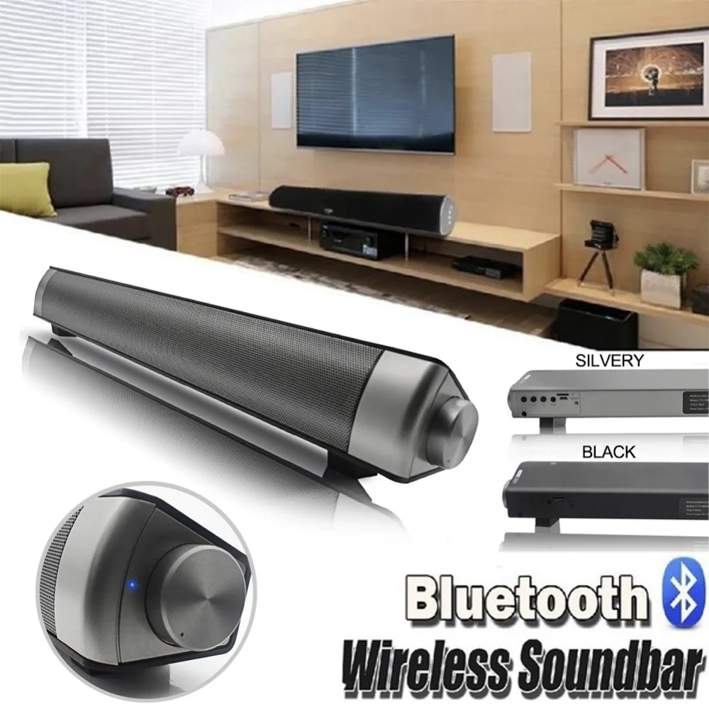 Soundbar Stereo Bluetooth Speaker Super Subwoofer Portable Wireless Bluetooth Speaker for TV MP3 Music Player Hands-free Speaker