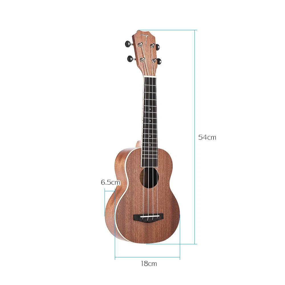 TOM TUS-200B 2" Акустическая сопрано укулеле Ukelele Uke комплект Sapele Дерево с сумкой для переноски ремень струны клип-на тюнер очистки