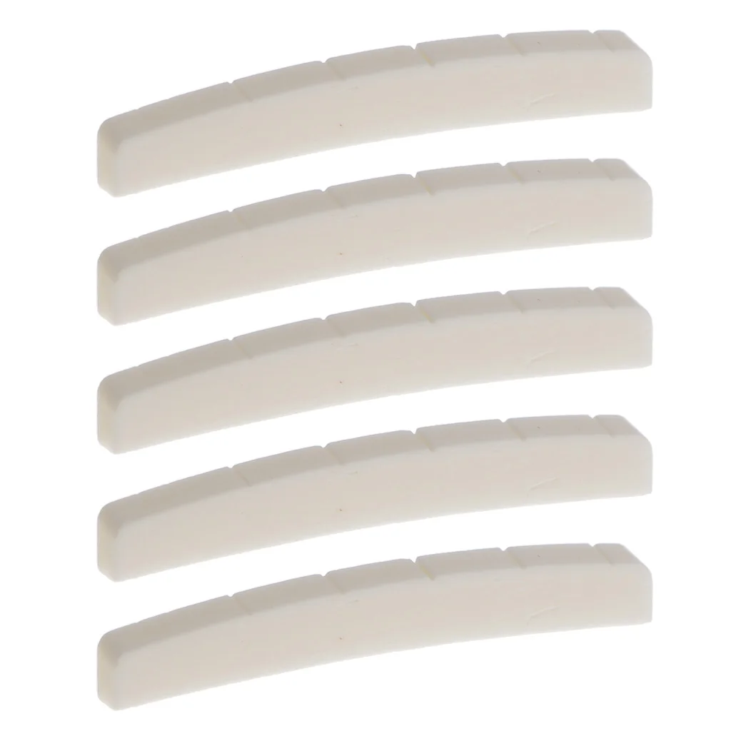 5x Bone Nut for Fender Stratocaster Telecaster Guitars Parts Pre-cut&Slotted Guitar Parts & Accessories 