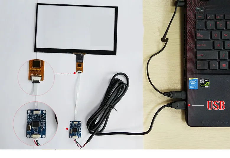 9 дюймов 210 мм* 125 мм емкостный сенсорный дигитайзер Raspberry Pi планшетный ПК навигационная сенсорная панель стекло+ USB плата драйвера