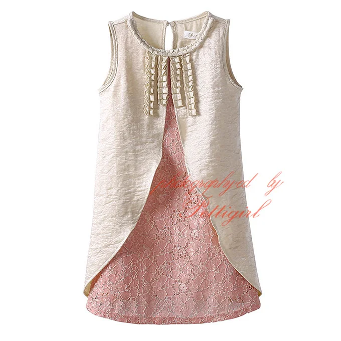 2016 New Design Baby Girl Princess Flower Dress Fake 2 Piece Elegant Summer 2016 New Design Baby Girl Princess Flower Dress Fake 2 Piece Elegant Summer