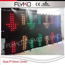 Огнеупорный мягкий led vision curtian/led видео занавес/Свадебный сценический фон