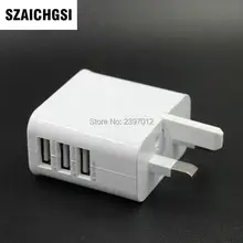 Szaichgsi 3 Порты USB UK 3 плоские Булавки Британский Plug Главная Путешествия стены AC Мощность Зарядное устройство адаптер для iphone7 6 5 300 шт