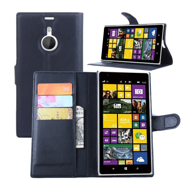

Fashion Wallet PU Leather Case Cover Flip Protective Phone Back Shell For Nokia Lumia 1520 Visa Card Slot With Stand