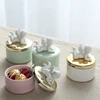 Romantic Pink Wedding Angel Ceramic Candy Box Creative Gift Box Gift Box Jewelry Golden Box Earring Necklace White Storage Tank 3