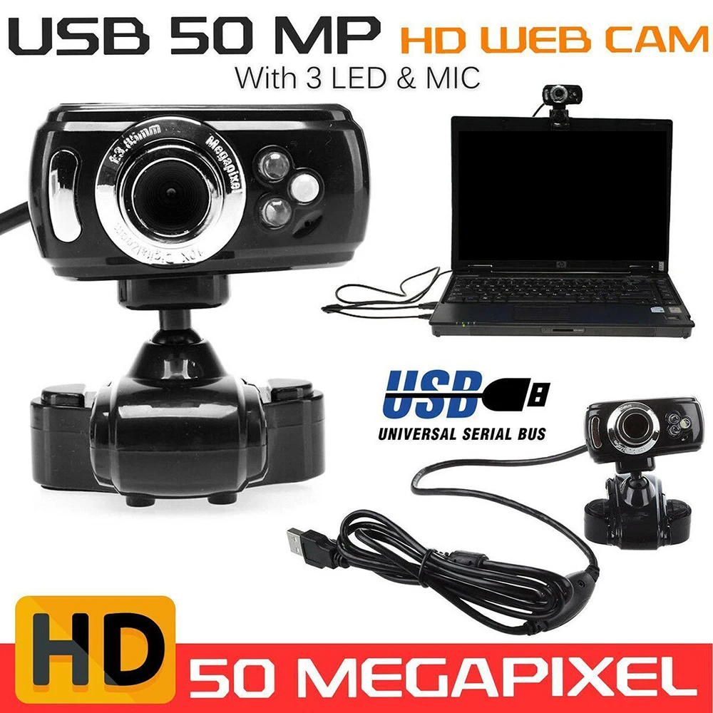 Горячая Full HD USB 50,0 M веб-камера видеокамера с микрофоном для ПК ноутбука Skype