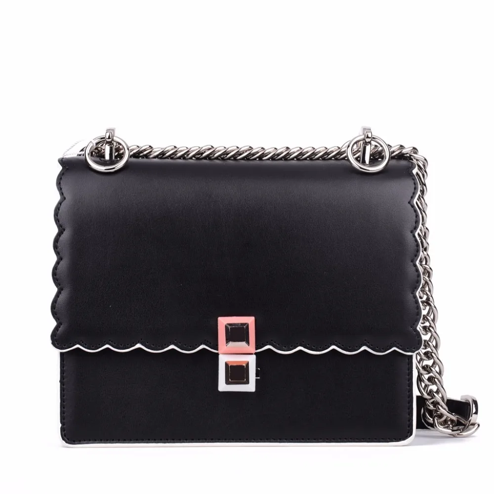 2017 Wavy Side Luxury Handbags Women Bags Designer Split Leather Colors