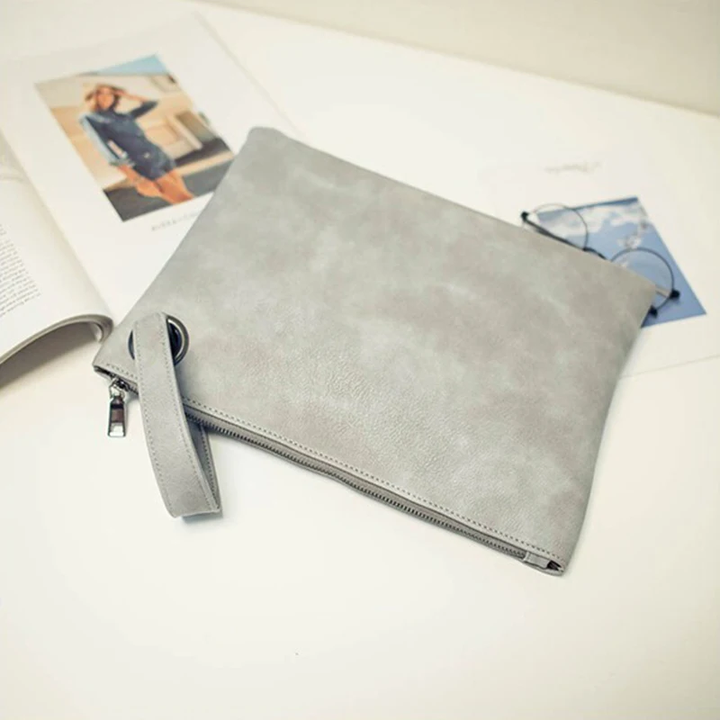 Fashion solid women's clutch bag leather women envelope bag clutch pu leather bag female Clutches sac Immediately shipping