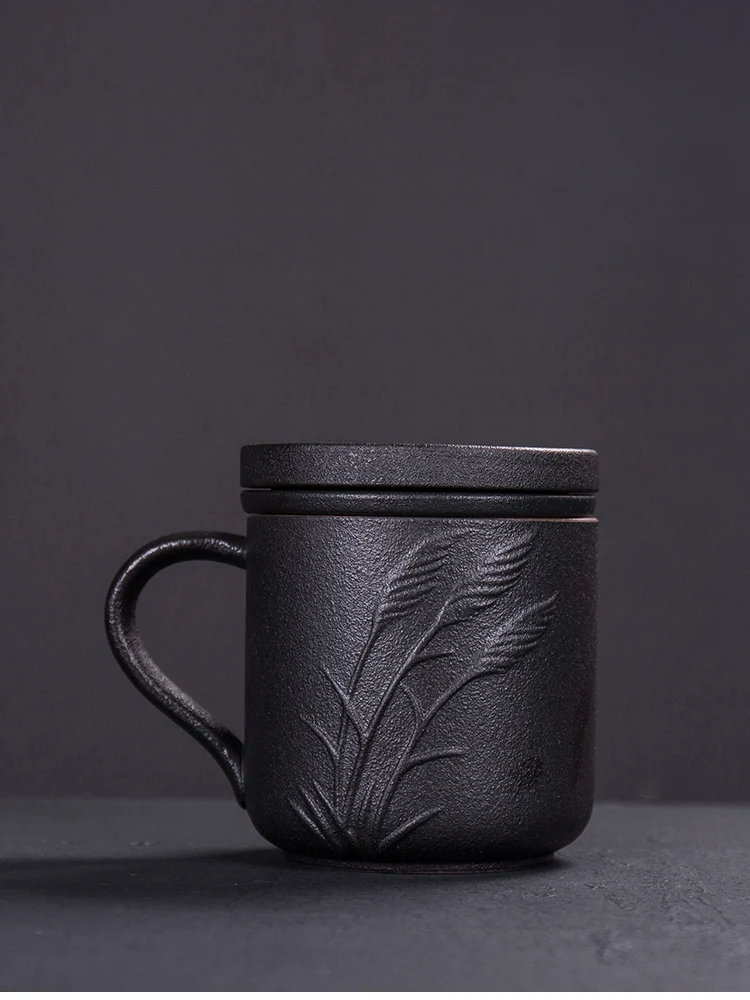 TANGPIN черная глиняная посуда фарфоровые чашки с фильтрами фарфоровая кофейная чашка Чайка 400 мл