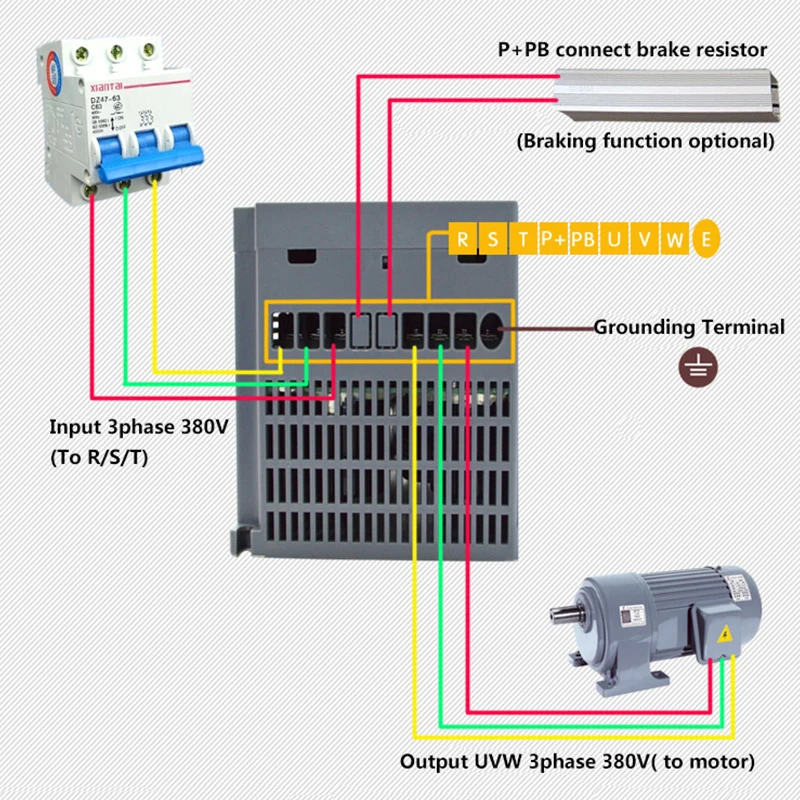 5.5KW 380V инвертор частоты 3 фазы переменного тока Вход 3 фазы Трехфазная экономия энергии Выход кВт пт частотно Скорость Управление частото конвертер 50/60Hz