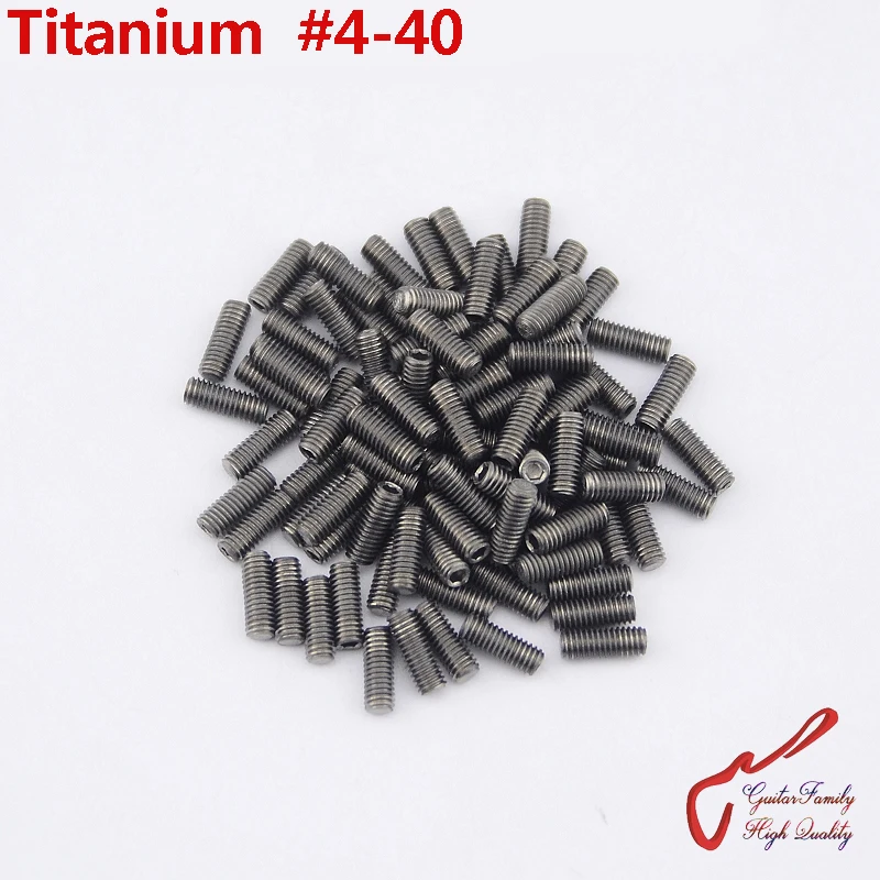 

1 Piece GuitarFamily Titanium #4-40 Bridge Saddle Height Adjustment Screw For USA " F " ( Length 8MM/10MM/12MM )
