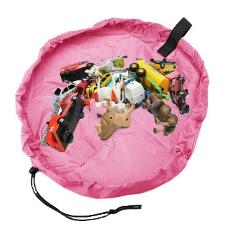 45cm Kids Infant Baby Play Mat Large Storage Bags Toys Organize Tool