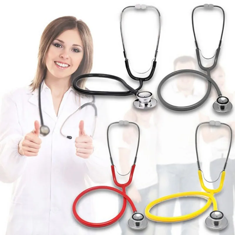 

Dual Stethoscope Professional Stethoscope Aid Single Headed Portable Medical For Doctor Auscultation Device Equipment Tool