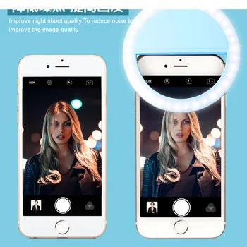 Universal LED Flash Light Up Selfie Flash Luminous Lamp Phone Ring Flashs For iPhone 7 6 6S Plus LG for Samsung HTC Moto Sony O3