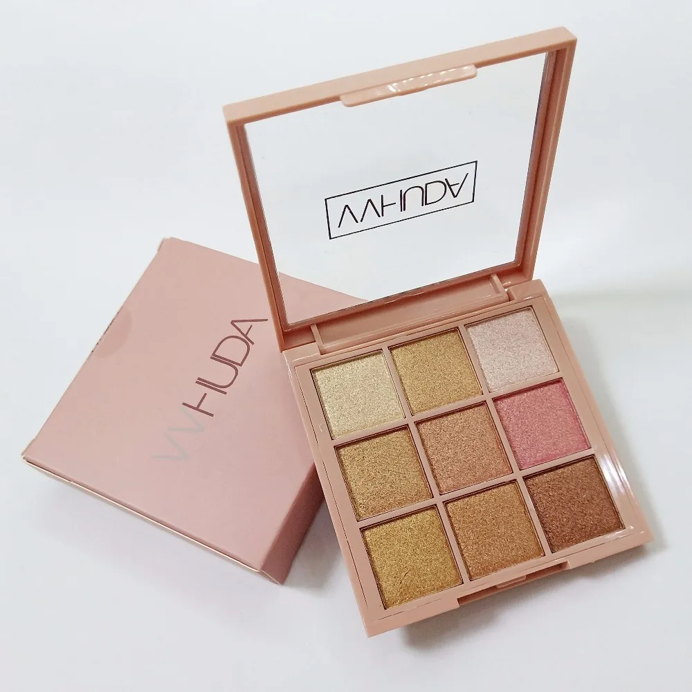 

2019 VVHUDA 9 Colors Shimmer Glitter Eyeshadow Palette Beauty Makeup Highly Shining Pigmented Long Lasting Eye Shadow