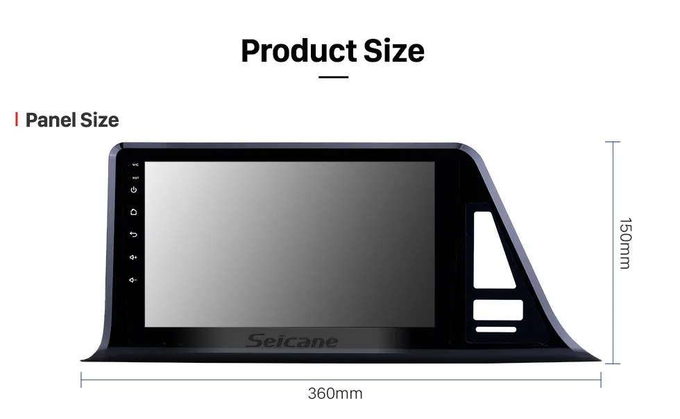 Top Seicane Android 8.1 HD Touch Screen 9 inch GPS Navigation Radio for 2016-2018 Toyota C-HR LHD Bluetooth 3GWifi multimedia player 14